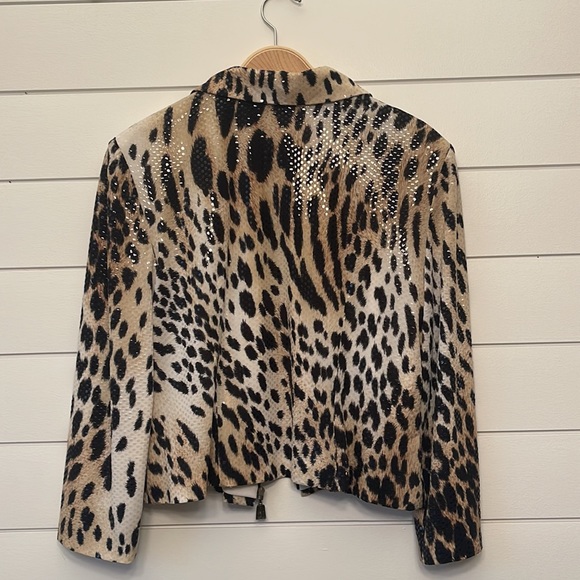 Joseph Ribkoff sequin Leopard Jacket - Picture 4 of 16